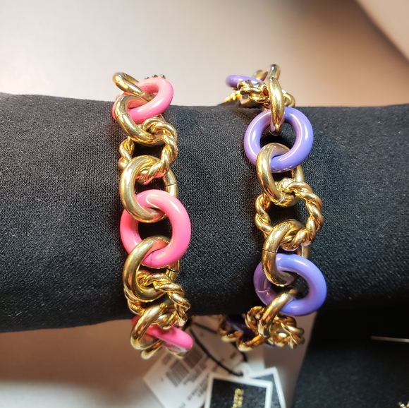 Juicy Couture link bracelet with magnetic closeure | Pink | Blue | New - Picture 3 of 6